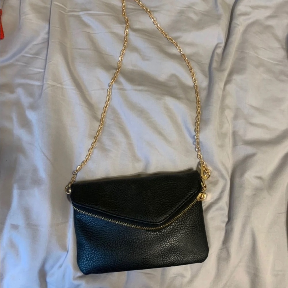 Mini Black gold chain purse